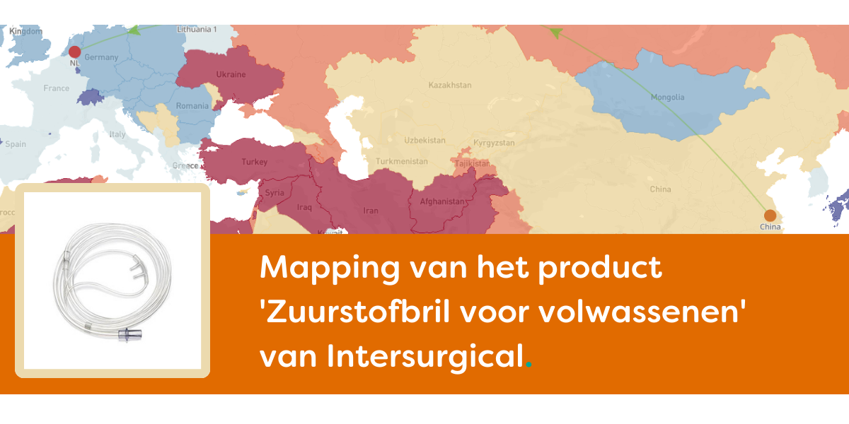 Mapping van het product 'Zuurstofbril voor volwassenen' van Intersurgical Mapping van het product 'Zuurstofbril voor volwassenen' van Intersurgical