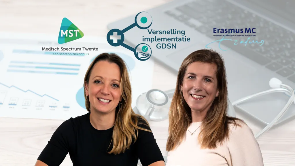 Myrthe Balk en Claudia Andeweg project coördinatoren koplopers ziekenhuizen voor de implementatie van GDSN